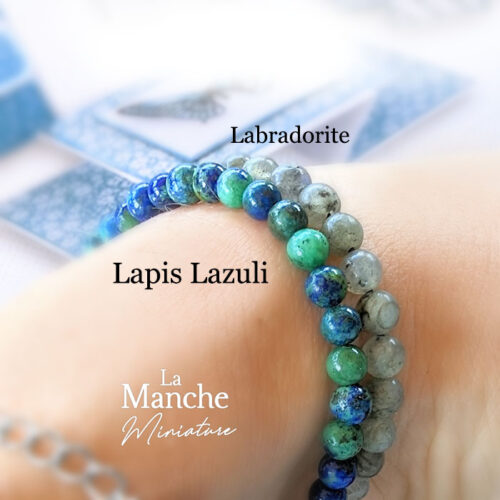 Bijou bracelet en pierres naturelles Labradorite bracelet pierre precieuse naturelle Manche Miniature