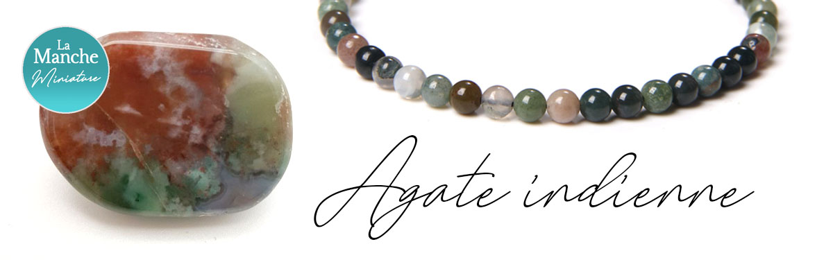 Vente de bijoux en pierre naturelle dans la Manche - Bracelet en perles Pierres naturelles - Agate indienne
