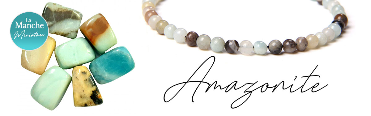 Vente de bijoux en pierre naturelle dans la Manche - Bracelet en perles Pierres naturelles - Amazonite