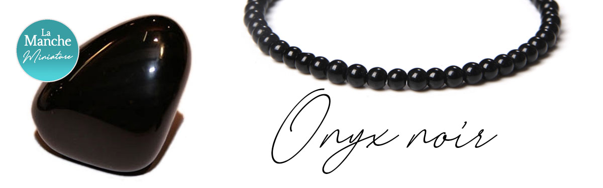 Vente de bijoux en pierre naturelle dans la Manche - Bracelet en perles Pierres naturelles - Onyx noir